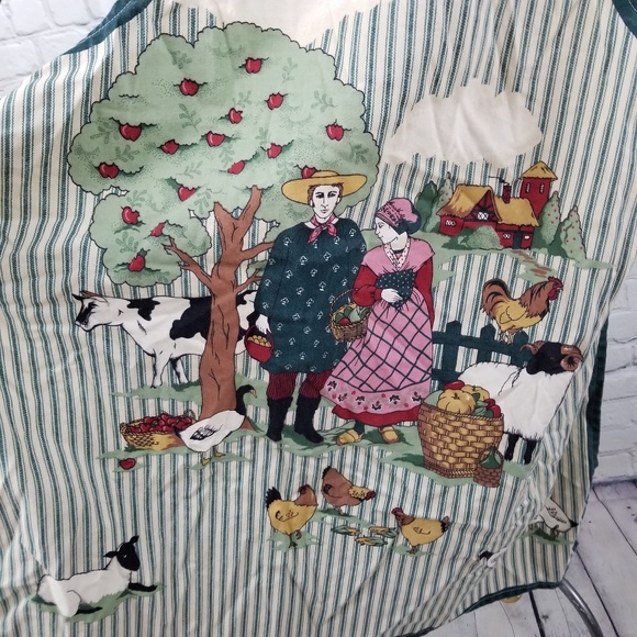 Hand made country scene apron - Picture 3 of 3